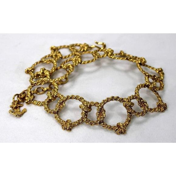 Vintage Nautical Theme Anchor Gold Tone Necklace GKJL approx 19.5" Long - Picture 4 of 8